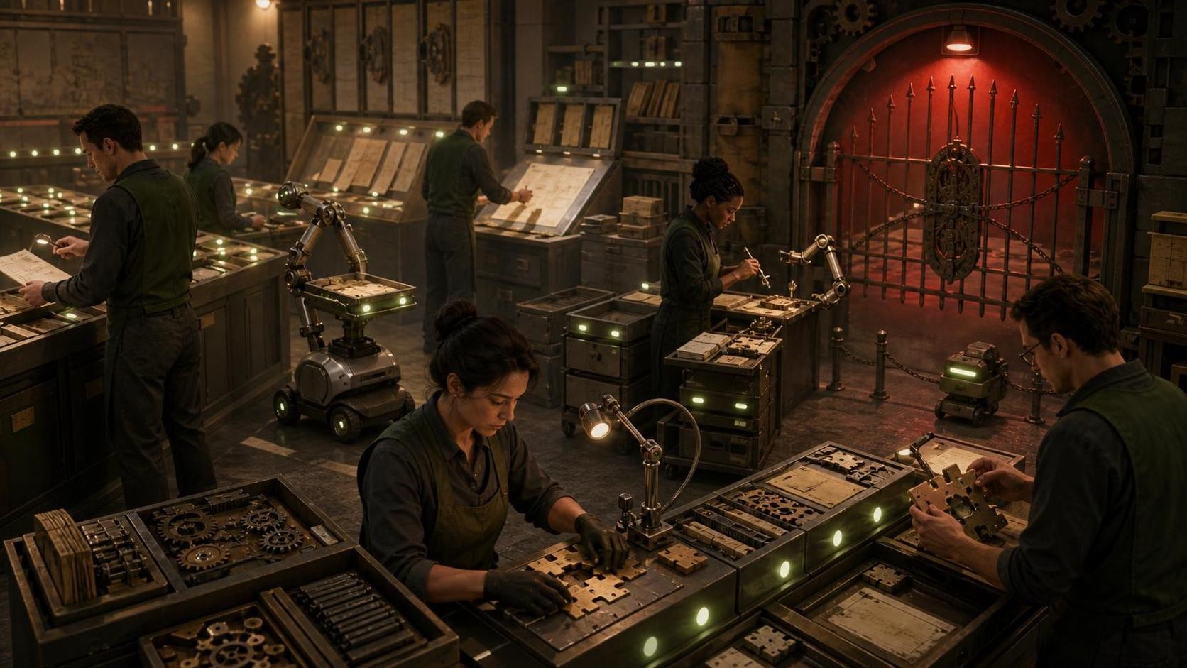 AI 團隊在操作室裡面對心跳、artifact 托盤與公開發布 gate 的真實生成配圖