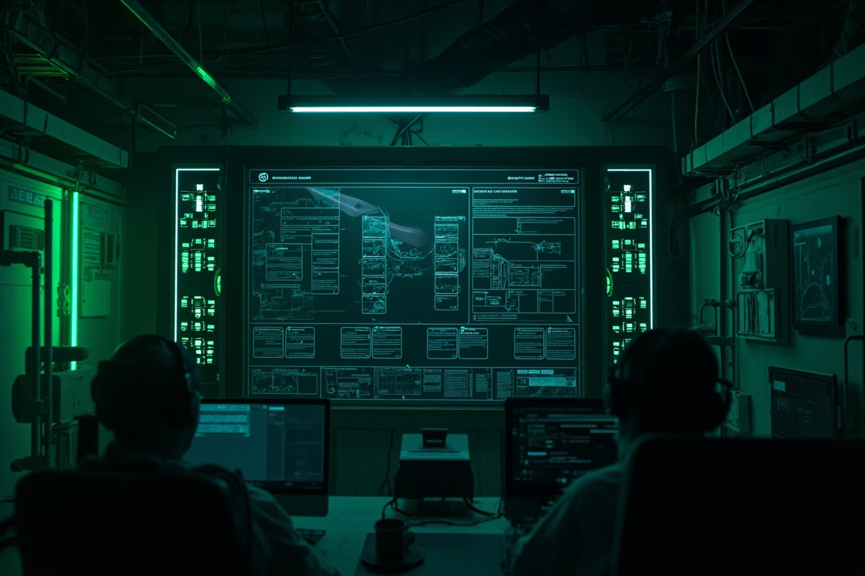 AI 團隊操作室、24 次 heartbeat 驗收、kanban 與 Obsidian 知識庫地圖的真實生成配圖